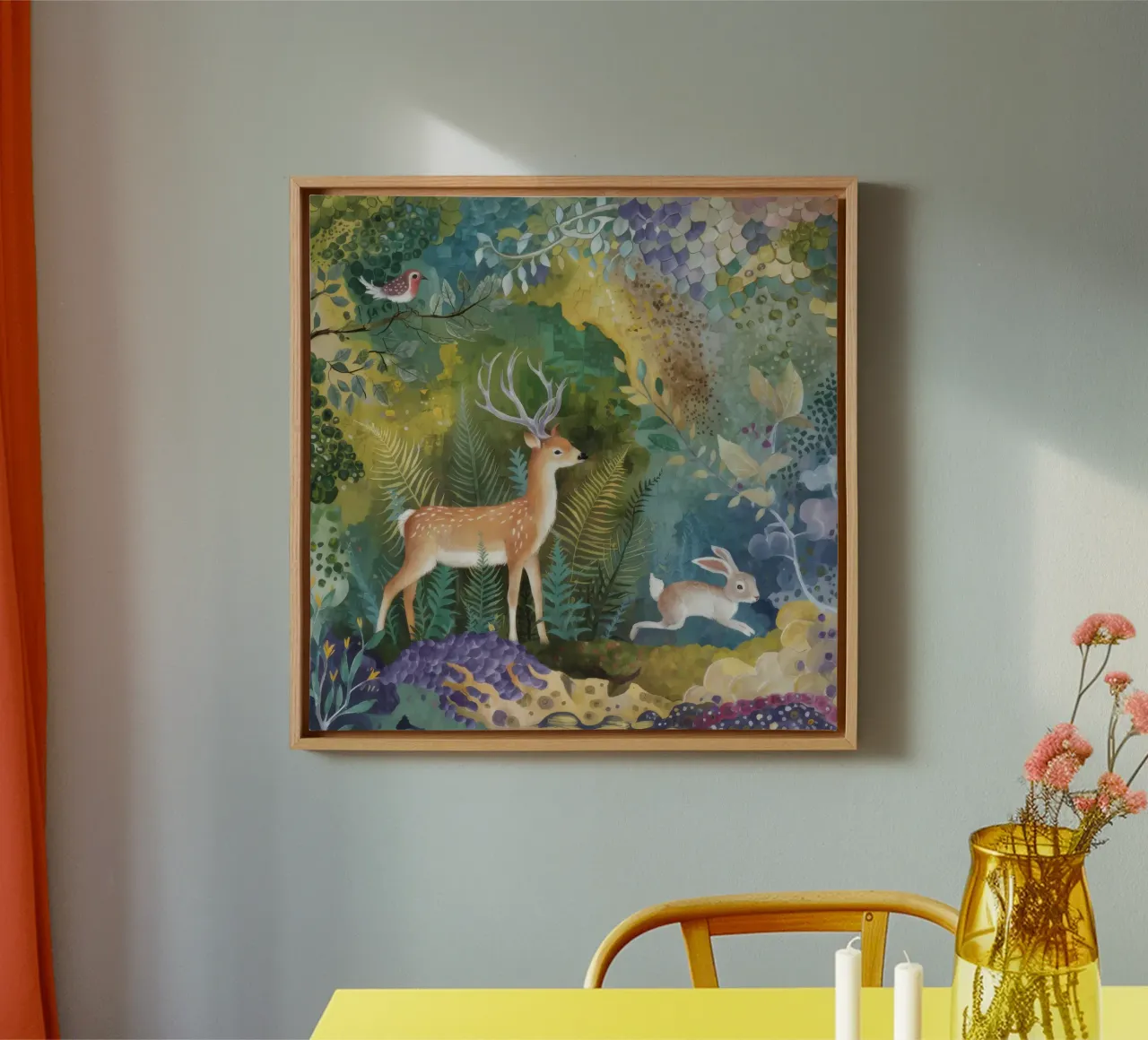Zachte dans van het bos canvas met Baklijst van Dream Spectrum