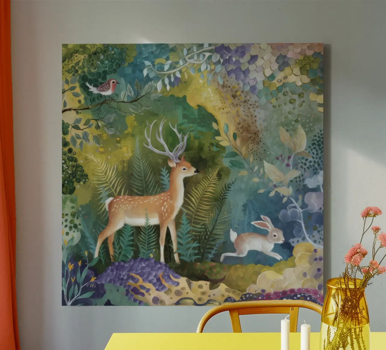 Zachte dans van het bos canvas met Baklijst van Dream Spectrum