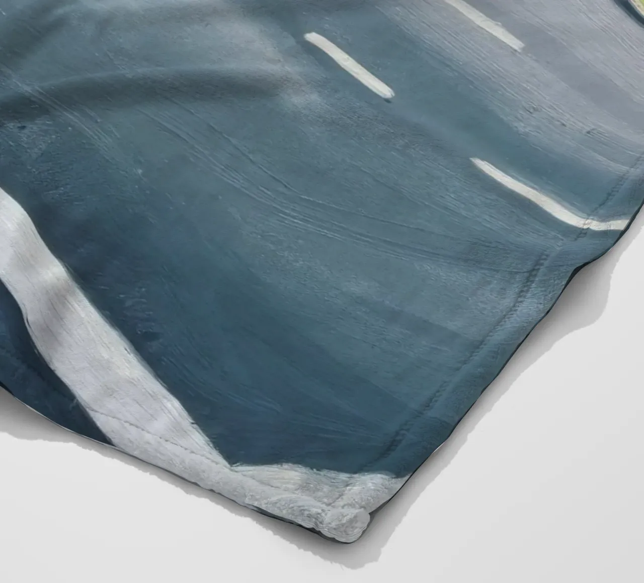 Curva arancione modernista coperta in pile da Opal Strokes
