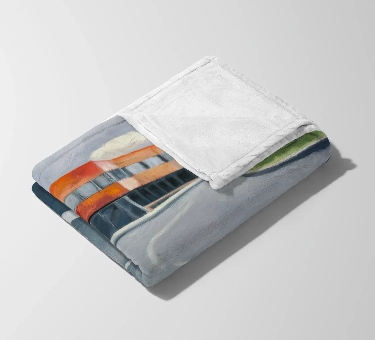 Curva arancione modernista coperta in pile da Opal Strokes