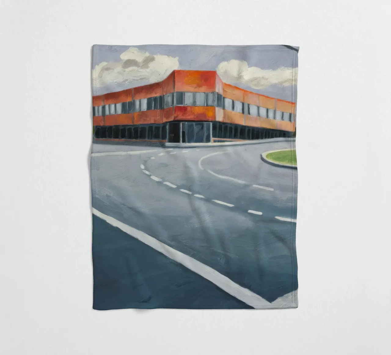 Curva arancione modernista coperta in pile da Opal Strokes