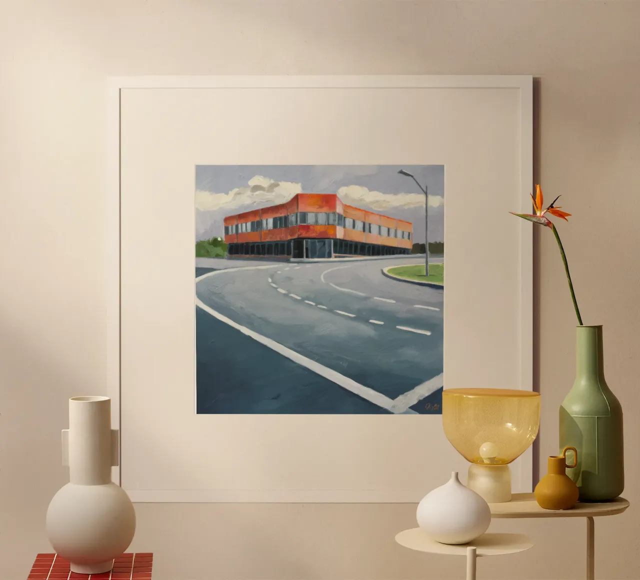 Curva arancione modernista carta hahnemühle da Opal Strokes