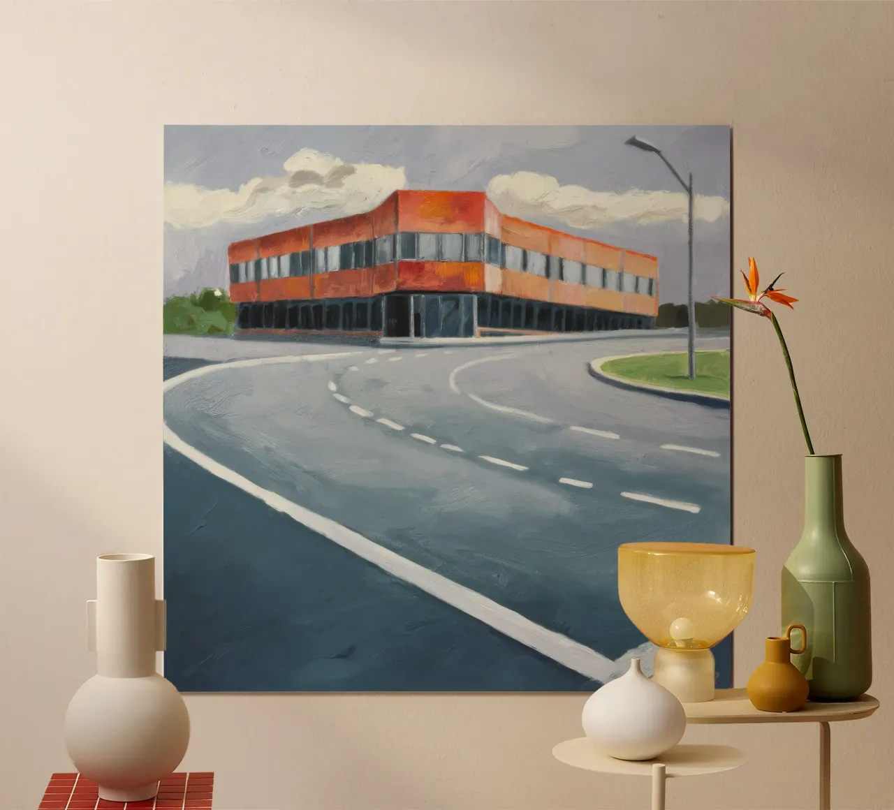 Curva arancione modernista carta hahnemühle da Opal Strokes