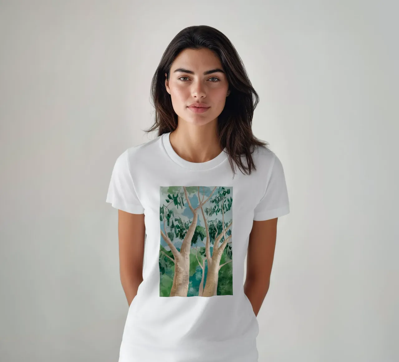 Serenità del boschetto di eucalipti t-shirt da Dream Spectrum