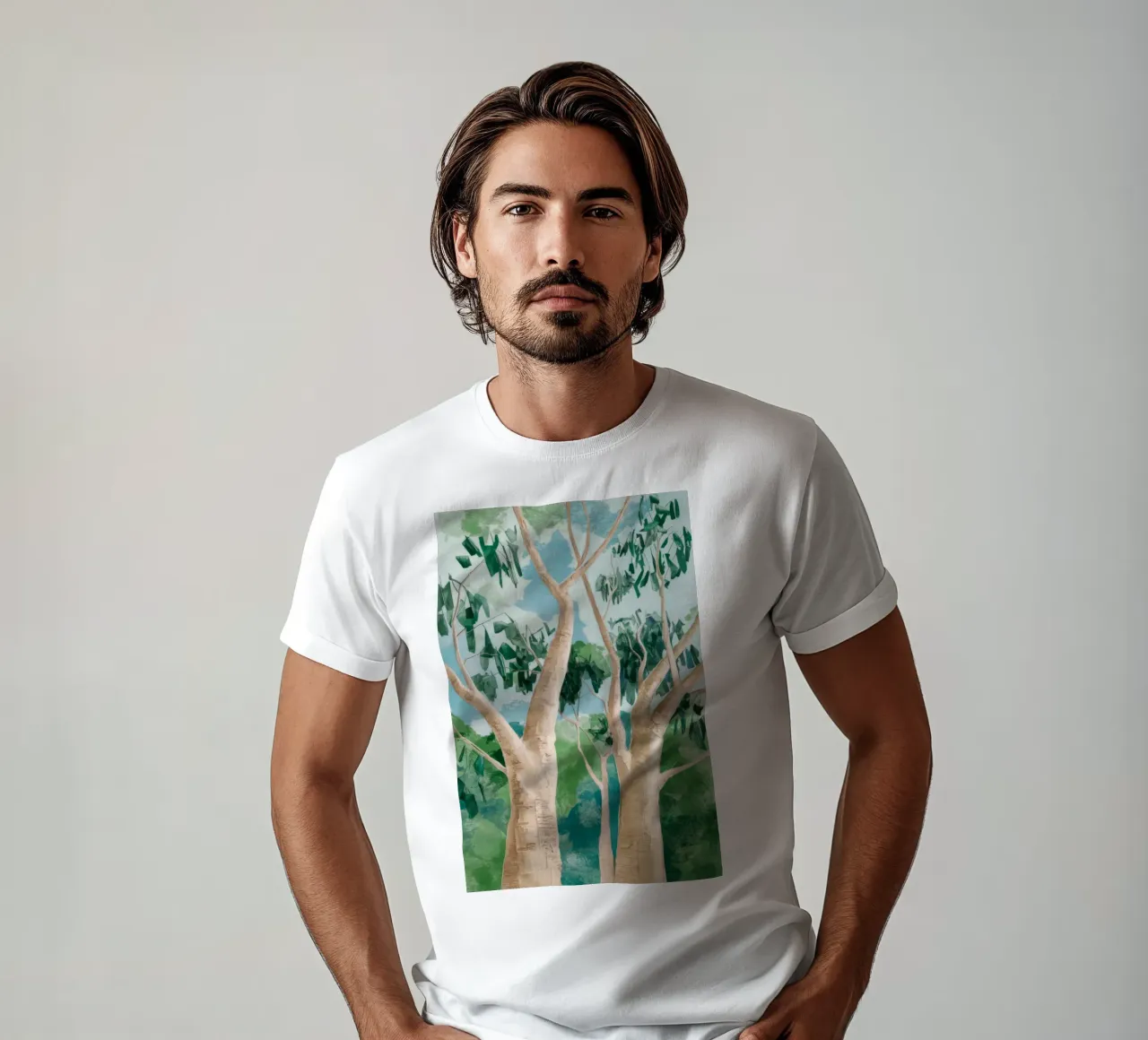 Serenità del boschetto di eucalipti t-shirt da Dream Spectrum
