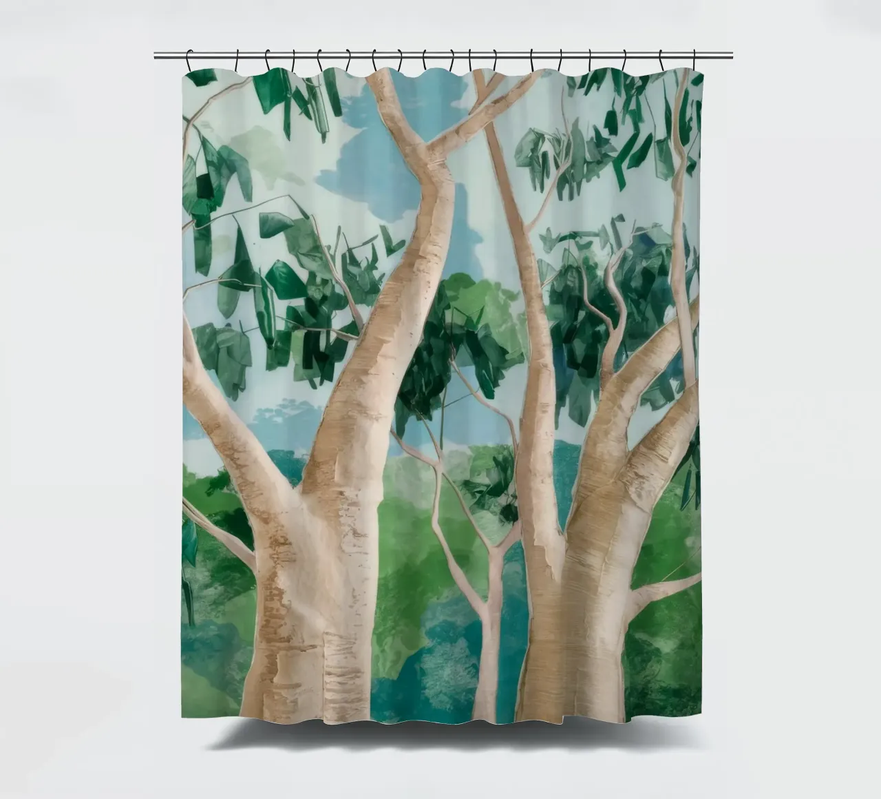 Eucalyptus Grove Serenity shower curtain by Dream Spectrum