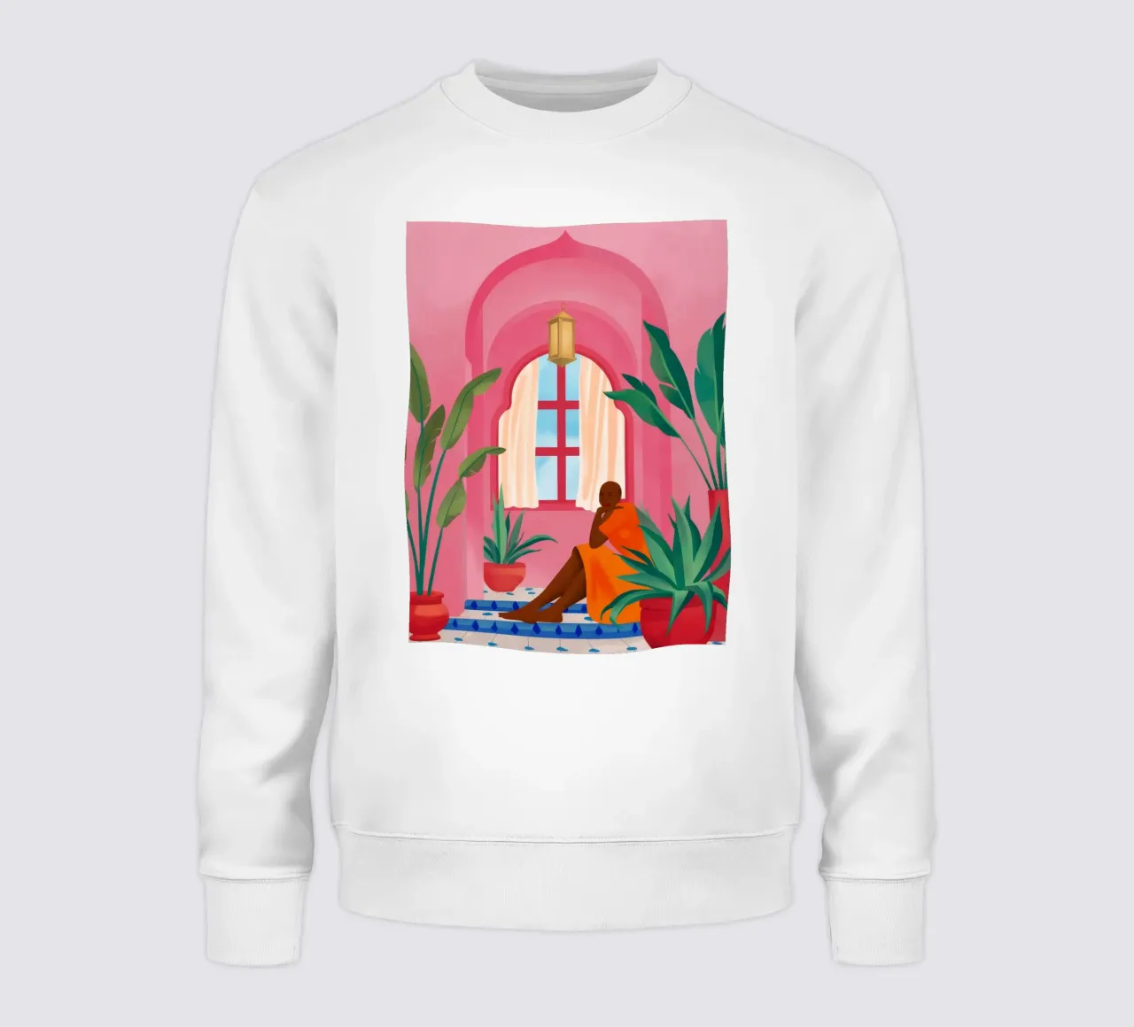 Donna in un arco rosa felpa da Silk Palette