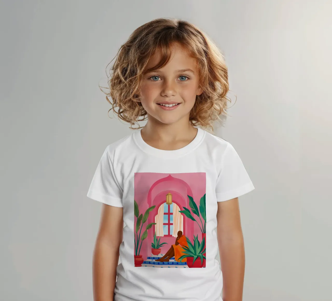 Donna in un arco rosa t-shirt bambini da Silk Palette
