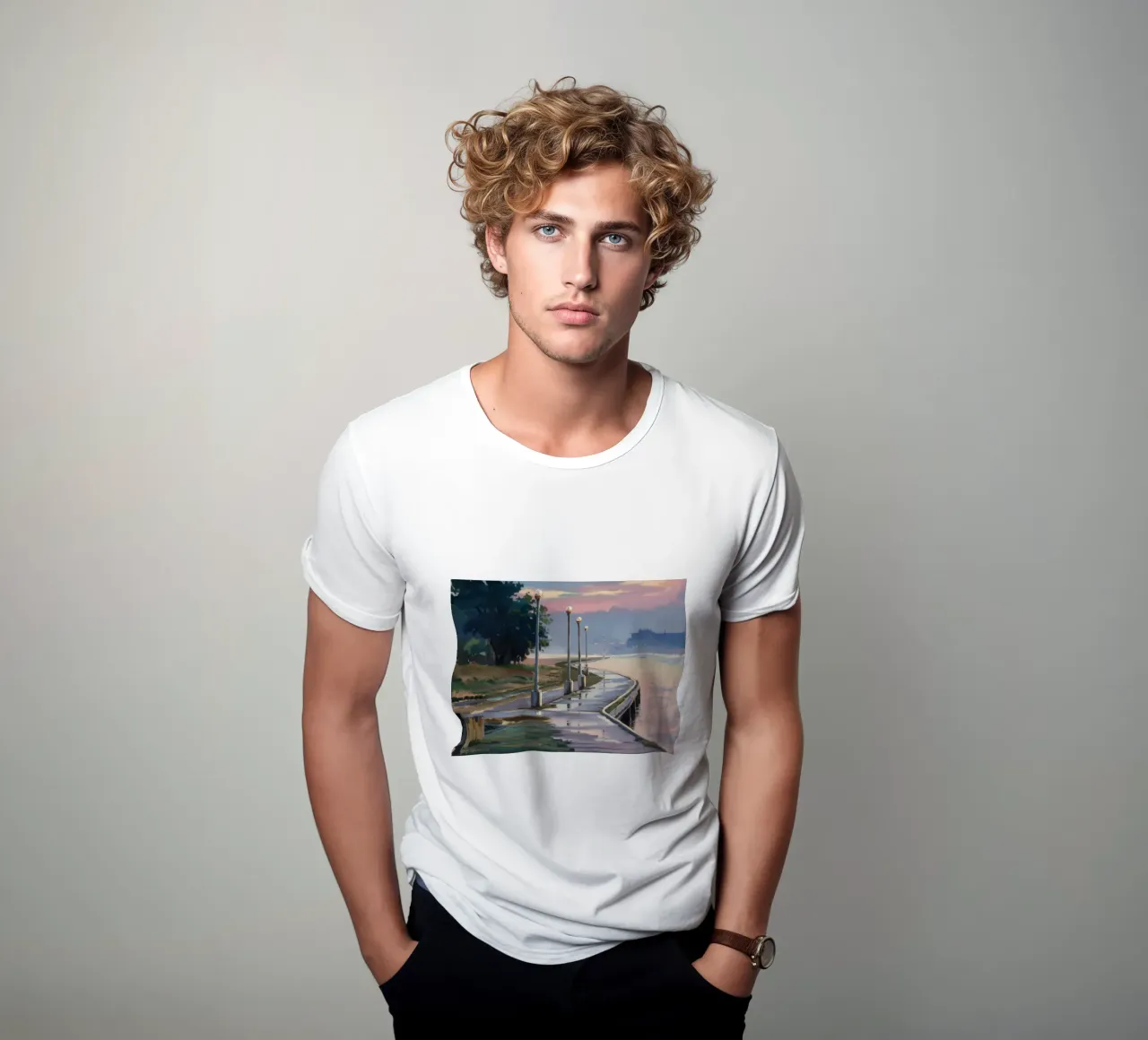 Crepuscoli Lungomare t-shirt da Opal Strokes
