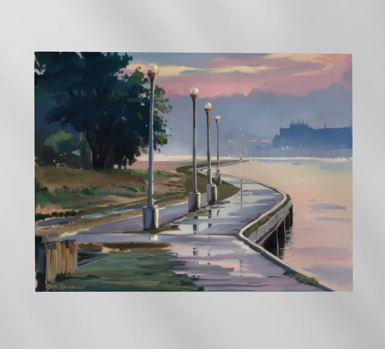 Crepuscoli Lungomare pellicola backlit da Opal Strokes