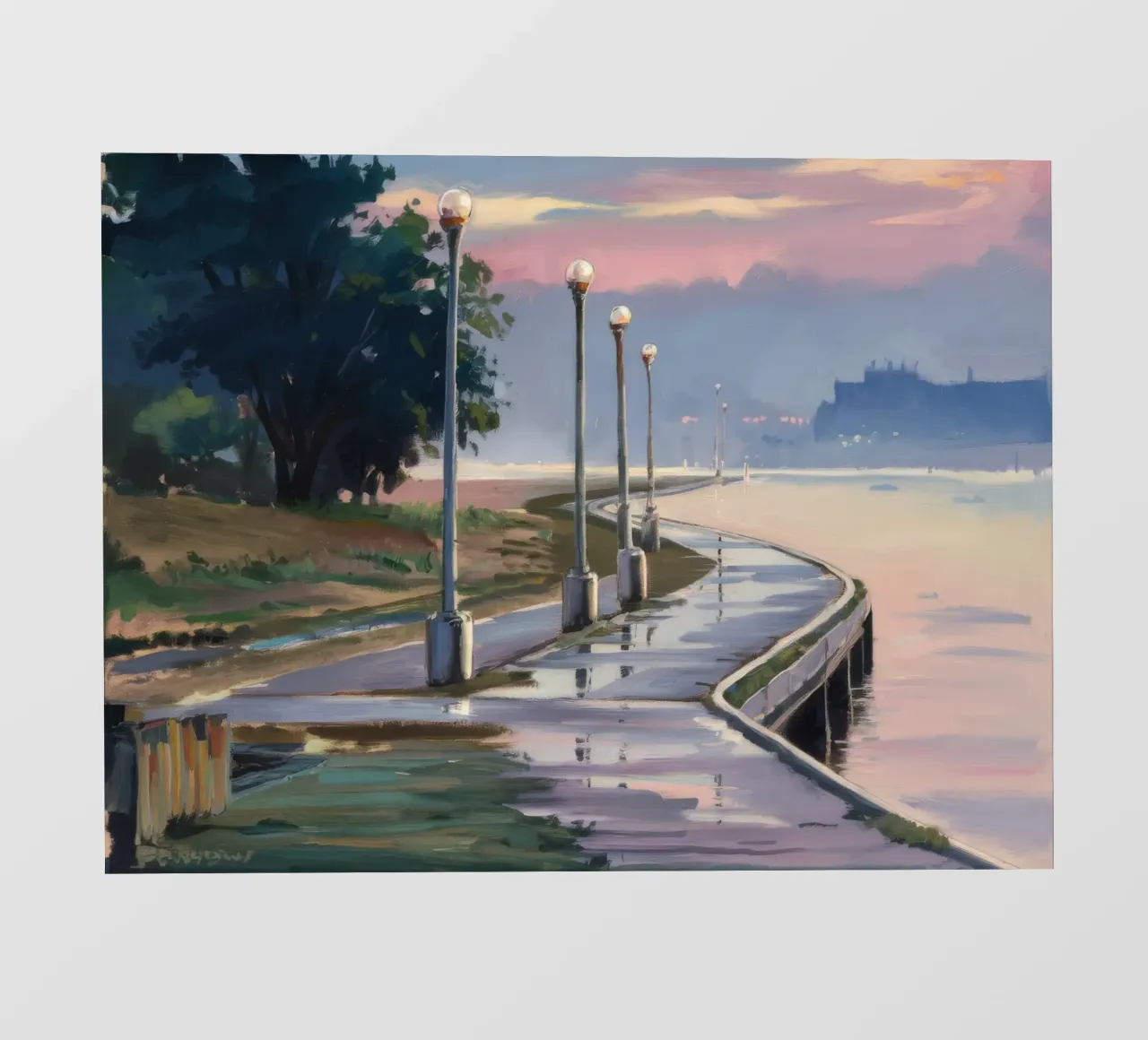 Crepuscoli Lungomare pellicola backlit da Opal Strokes
