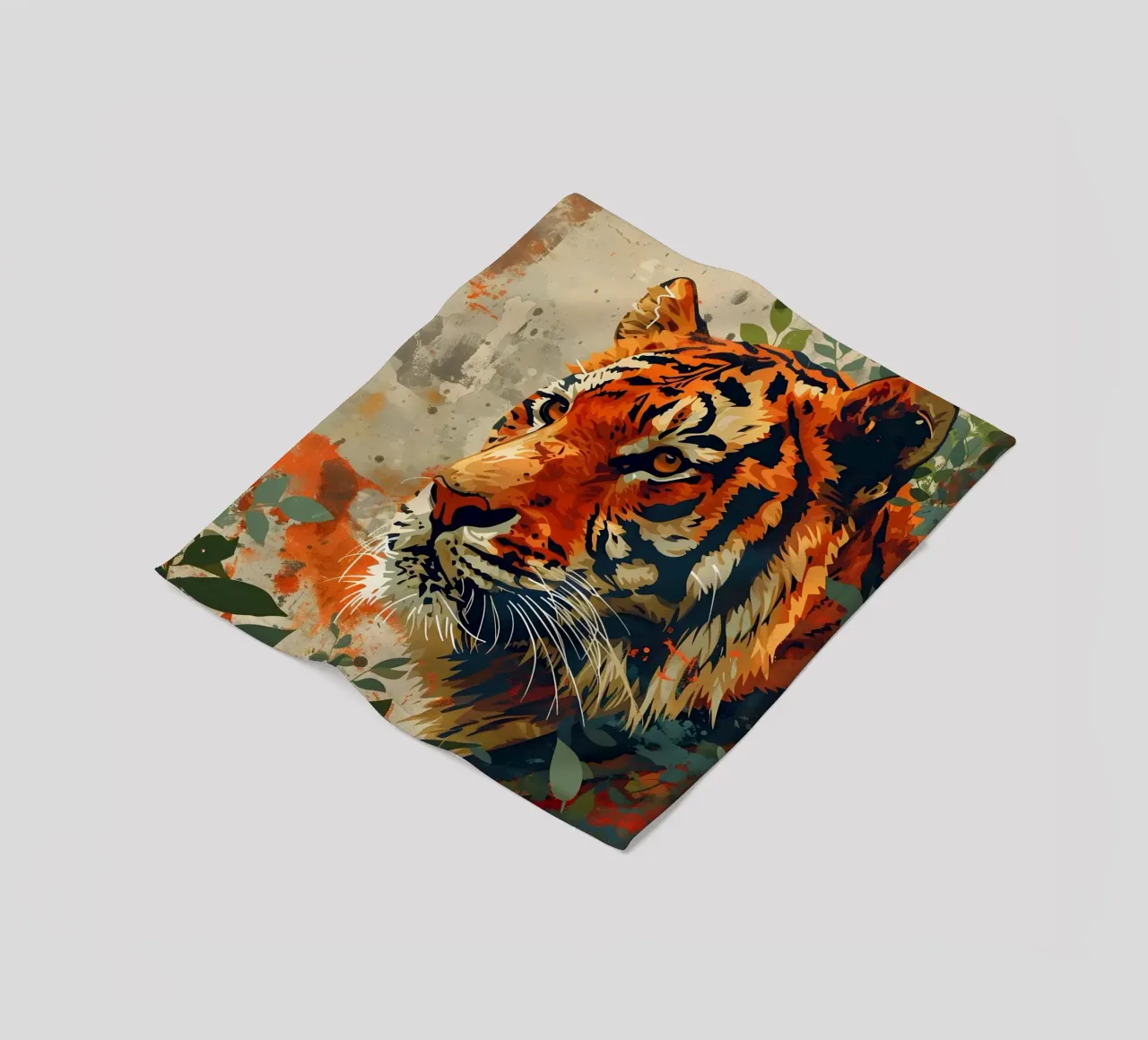 Arte vintage della tigre coperta in pile da WILD ART
