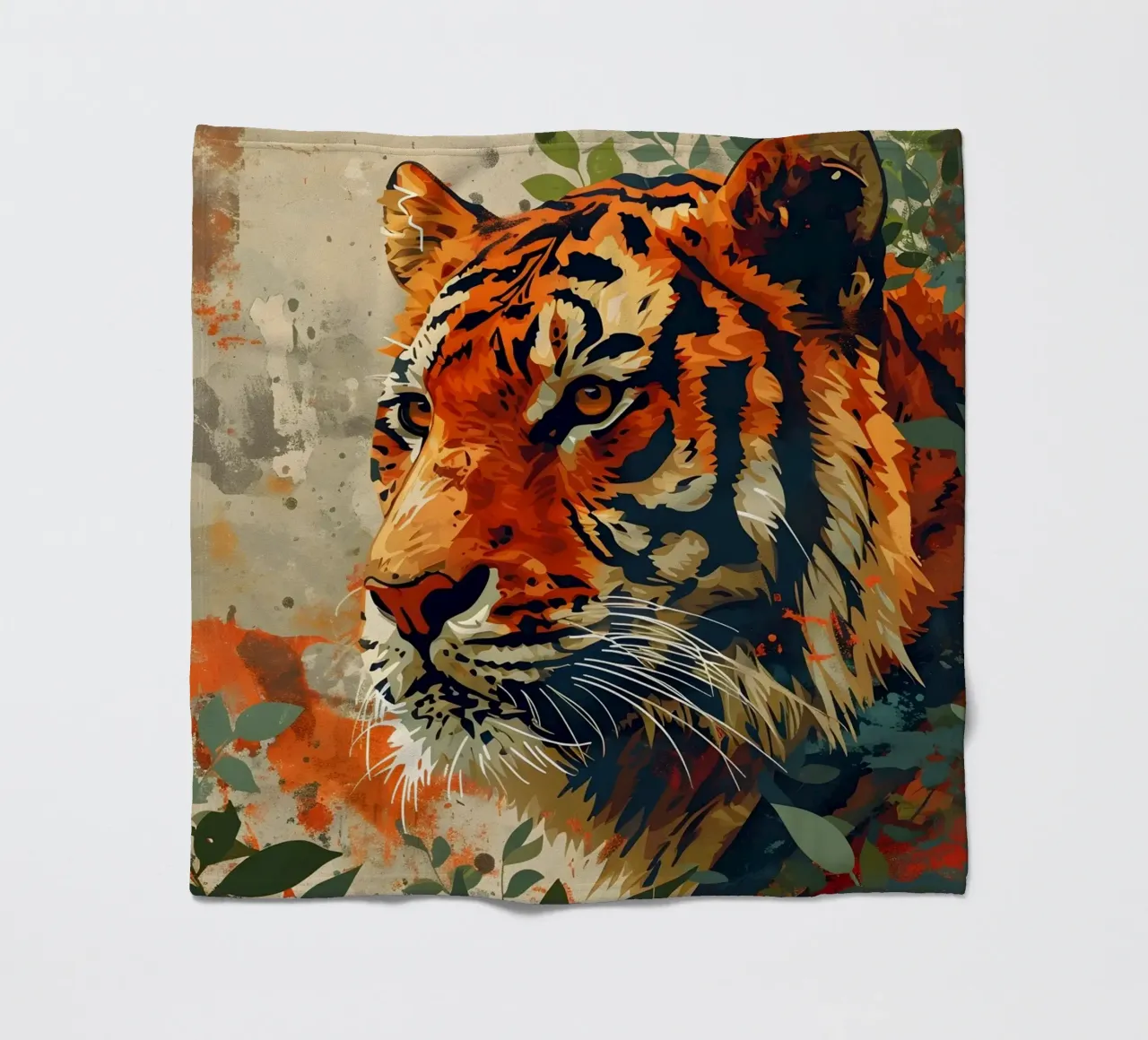 Arte vintage della tigre coperta in pile da WILD ART