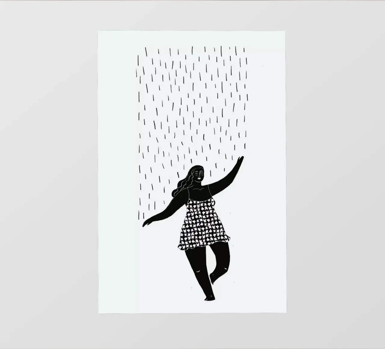 Dancing in the Rain telo in pvc da Graphite