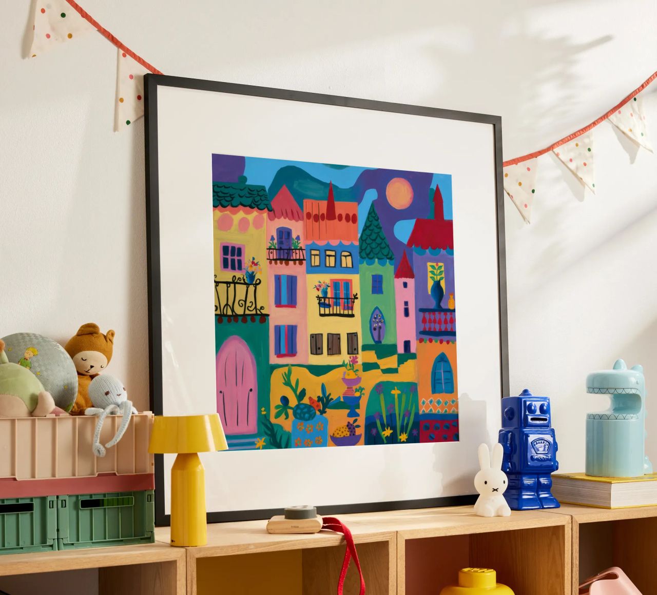 Ville fantastique et colorée poster de Silk Palette