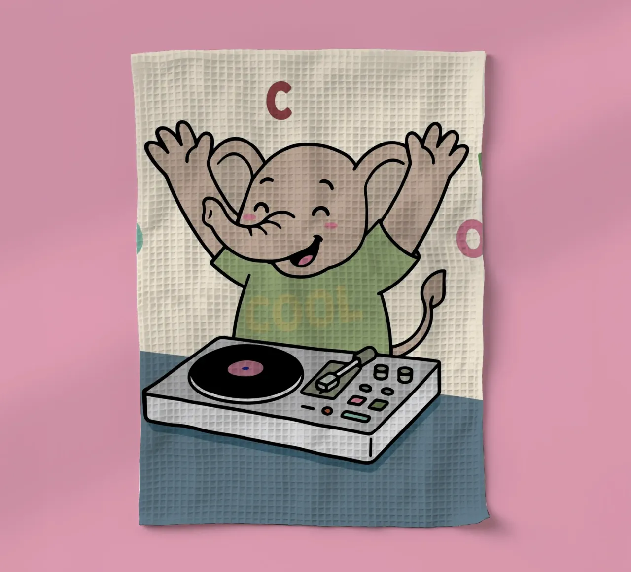 L'éléphant dansant avec un sens musical fait la fête en tant que DJ torchon de namosh