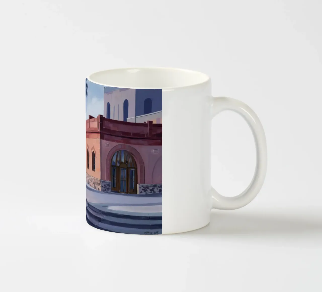Ibis all'alba tazza in ceramica da Opal Strokes