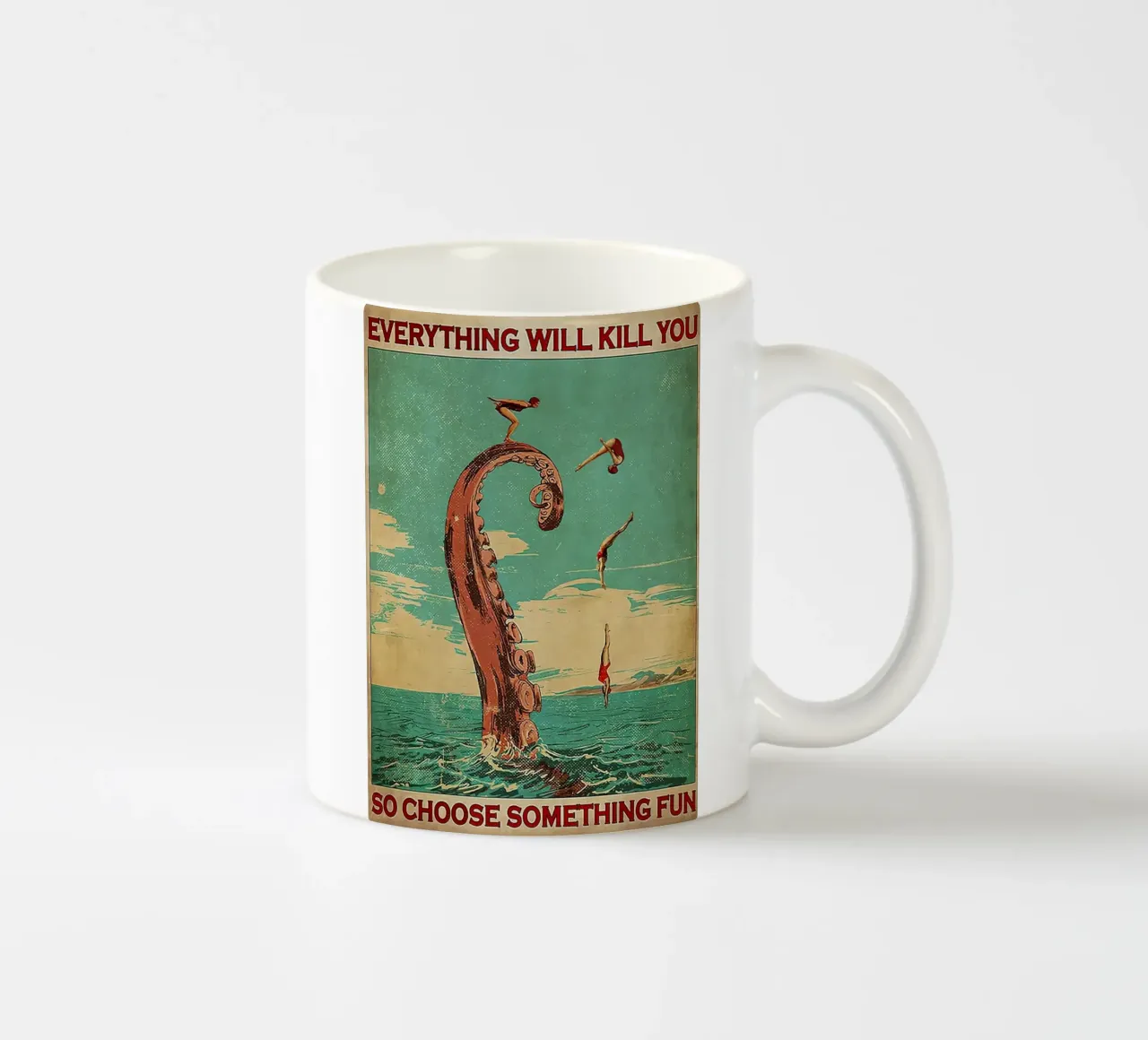 Tutto ti ucciderà Immersioni vintage tazza in ceramica da Christopher shop