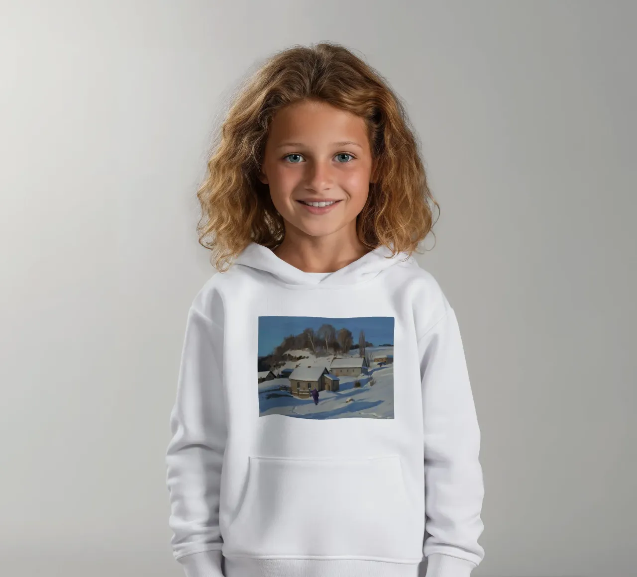 Wintry Path Home kids hoodie by Celestial Harmony