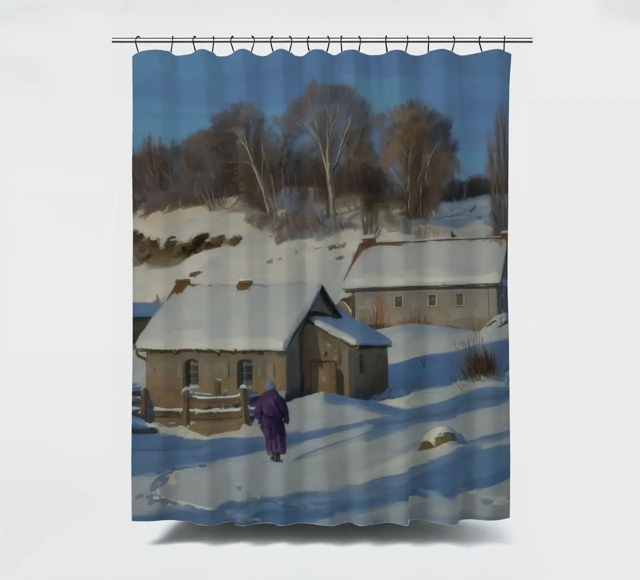 Wintry Path Home shower curtain by Celestial Harmony