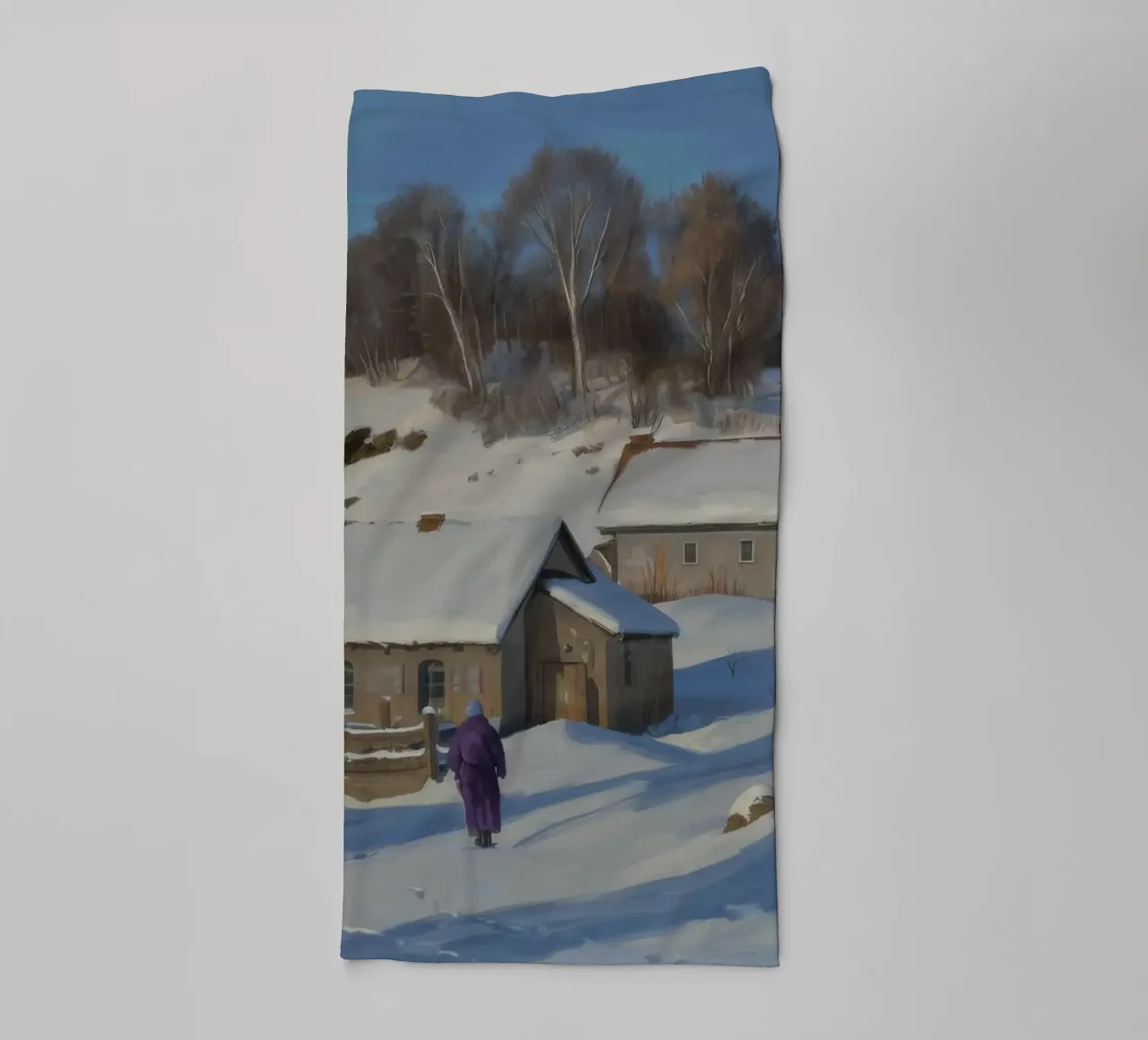 Wintry Path Home towel by Celestial Harmony