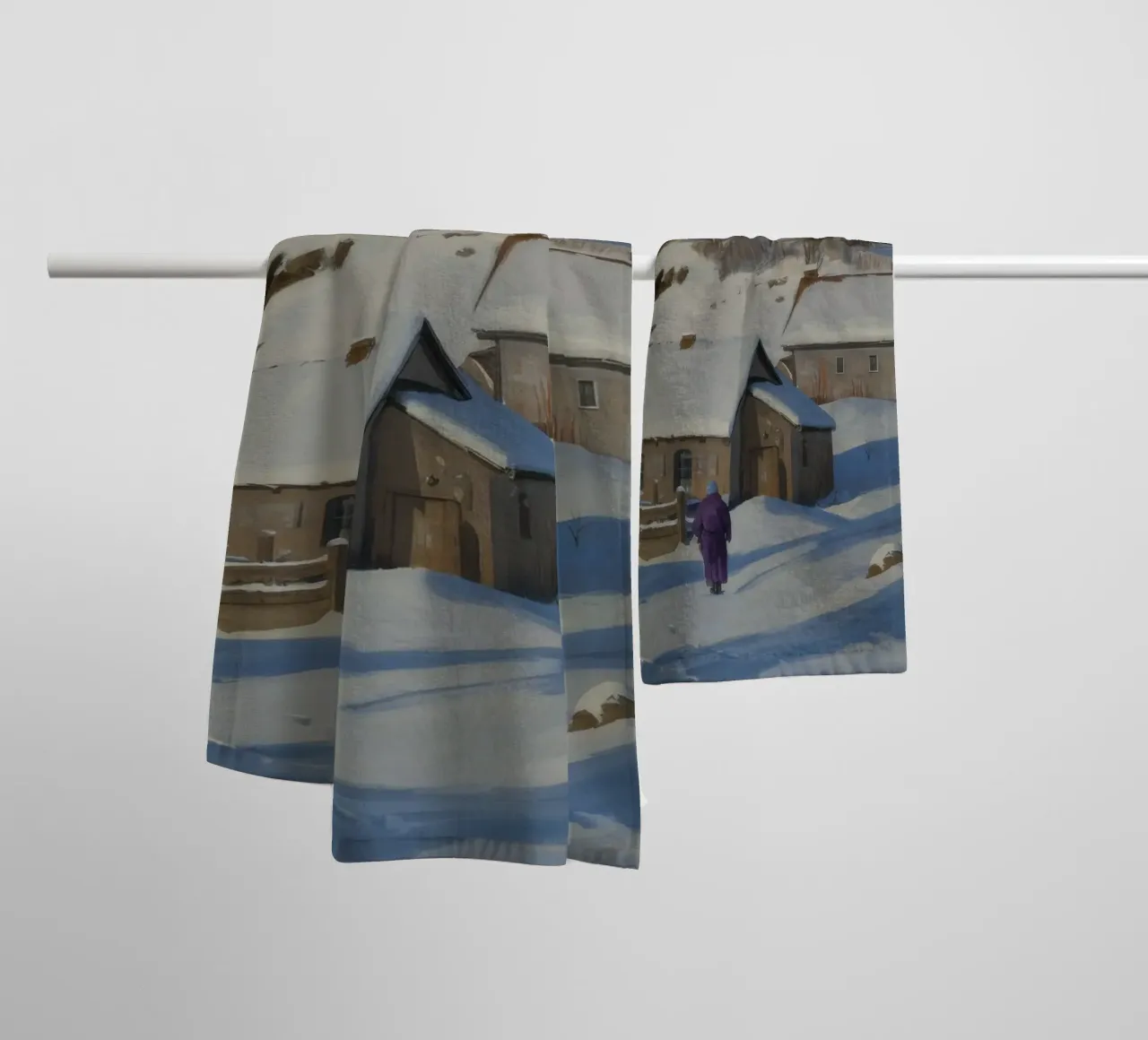 Wintry Path Home towel by Celestial Harmony