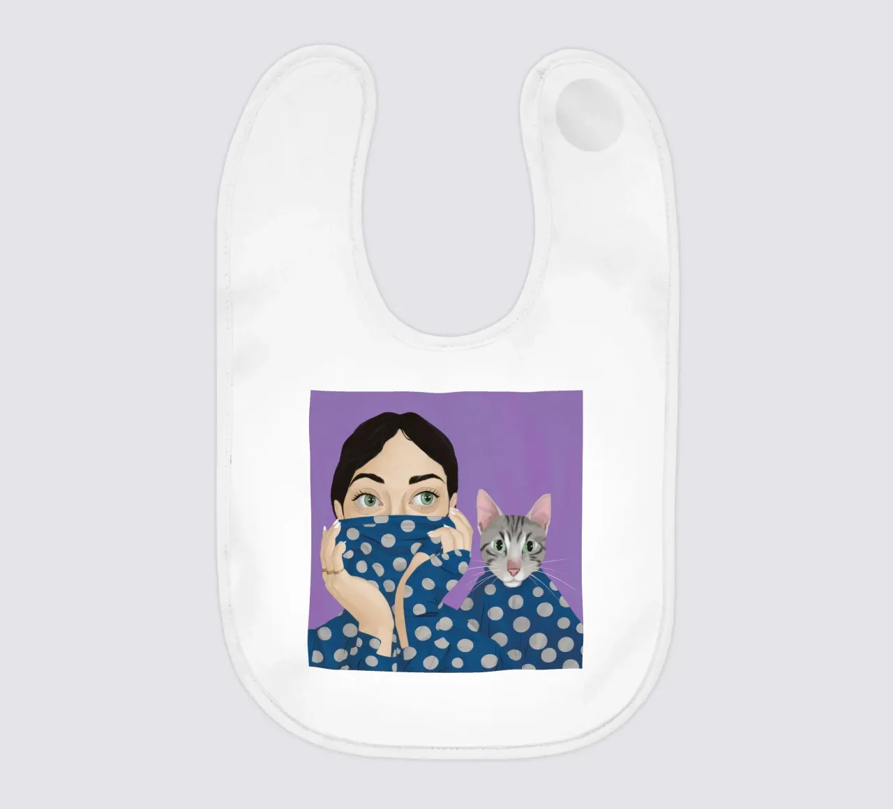 Coccole per gatti a pois bavaglino da Silk Palette