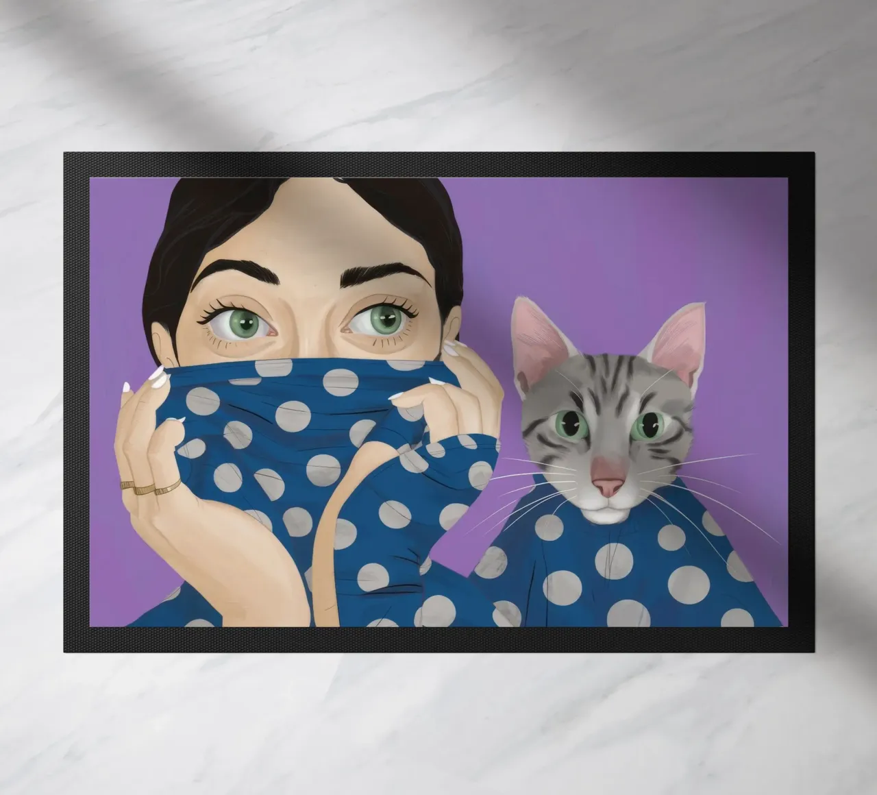 Coccole per gatti a pois zerbino da Silk Palette