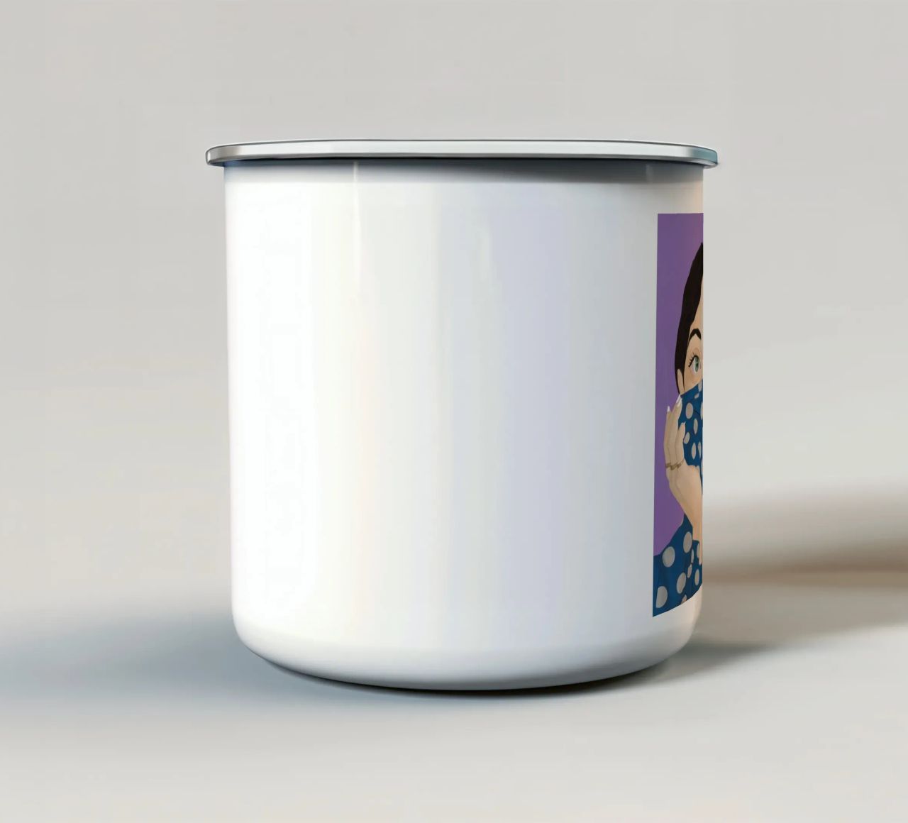 Coccole per gatti a pois tazza in smalto da Silk Palette