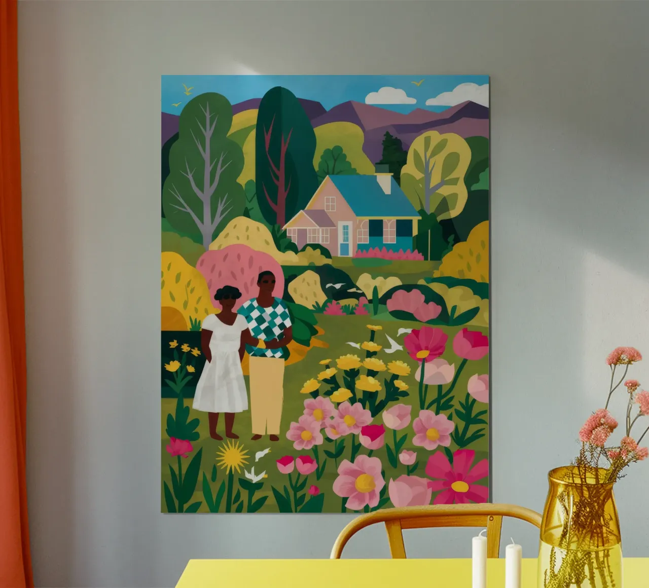 Picnic tra i fiori poster da Silk Palette