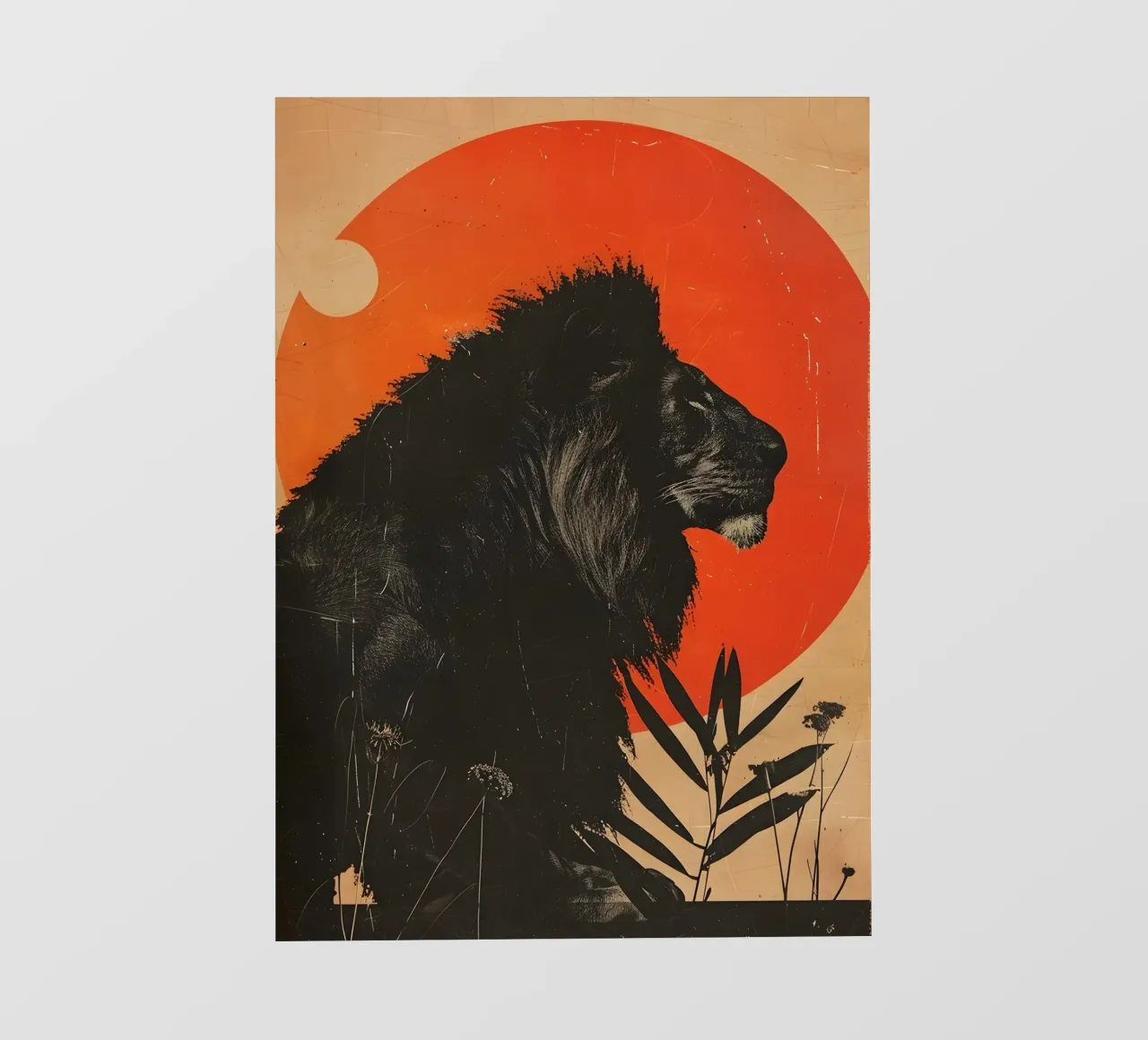 Leone vintage art telo in pvc da WILD ART