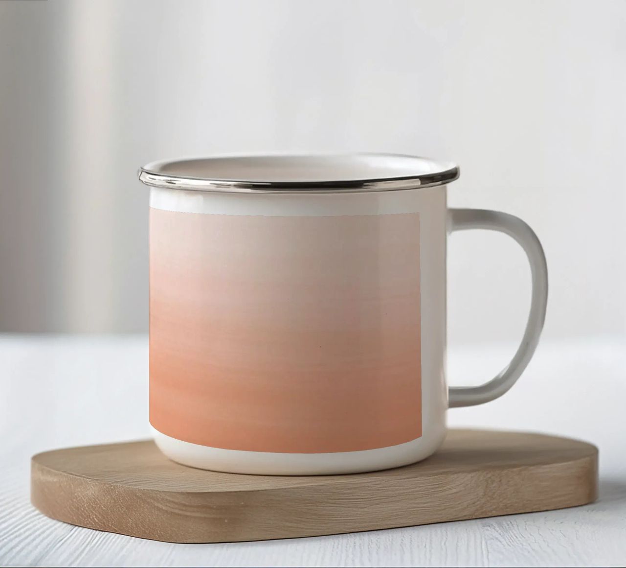Gradiente acquerello pesca tazza in smalto da NouveauPrints