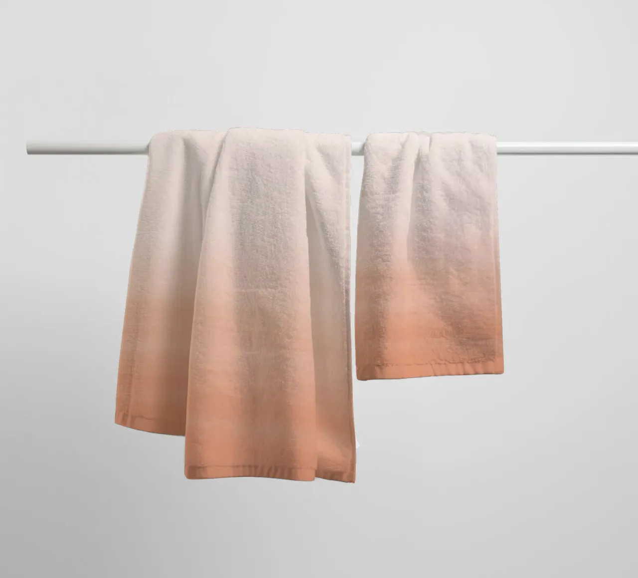 Melocotón acuarela degradado toalla de baño de NouveauPrints