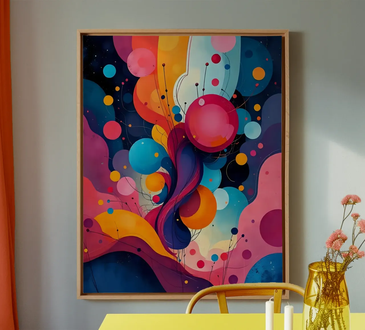 Schilderen_F_5 canvas met Baklijst van Farb- und Blütenzauber by LK