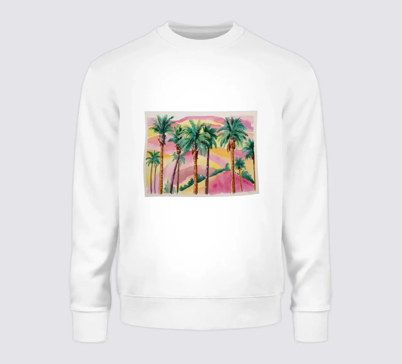 Sagome di palme al tramonto felpa da Dream Spectrum