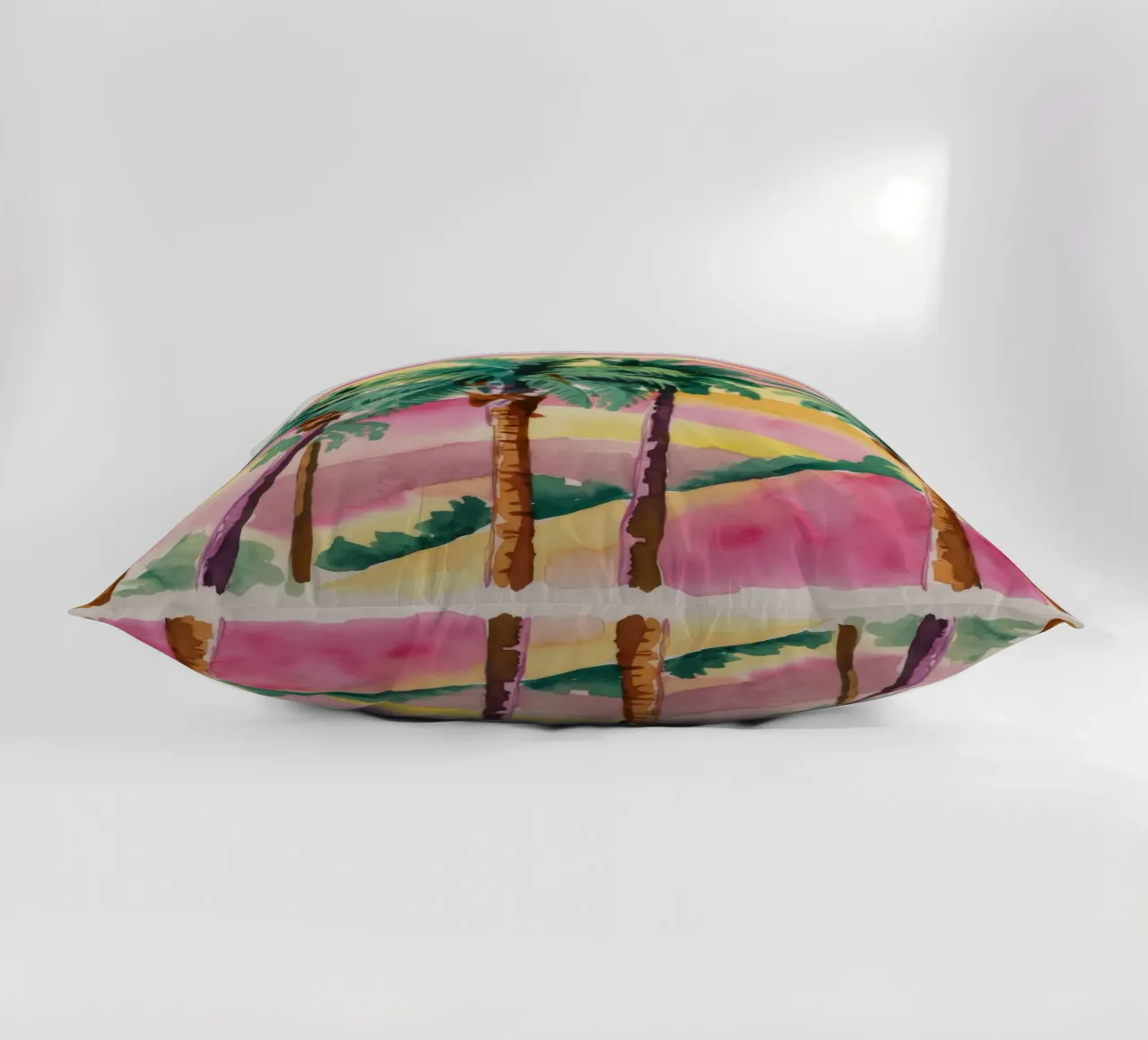 Sunset Palm Silhouettes decorative cushion by Dream Spectrum