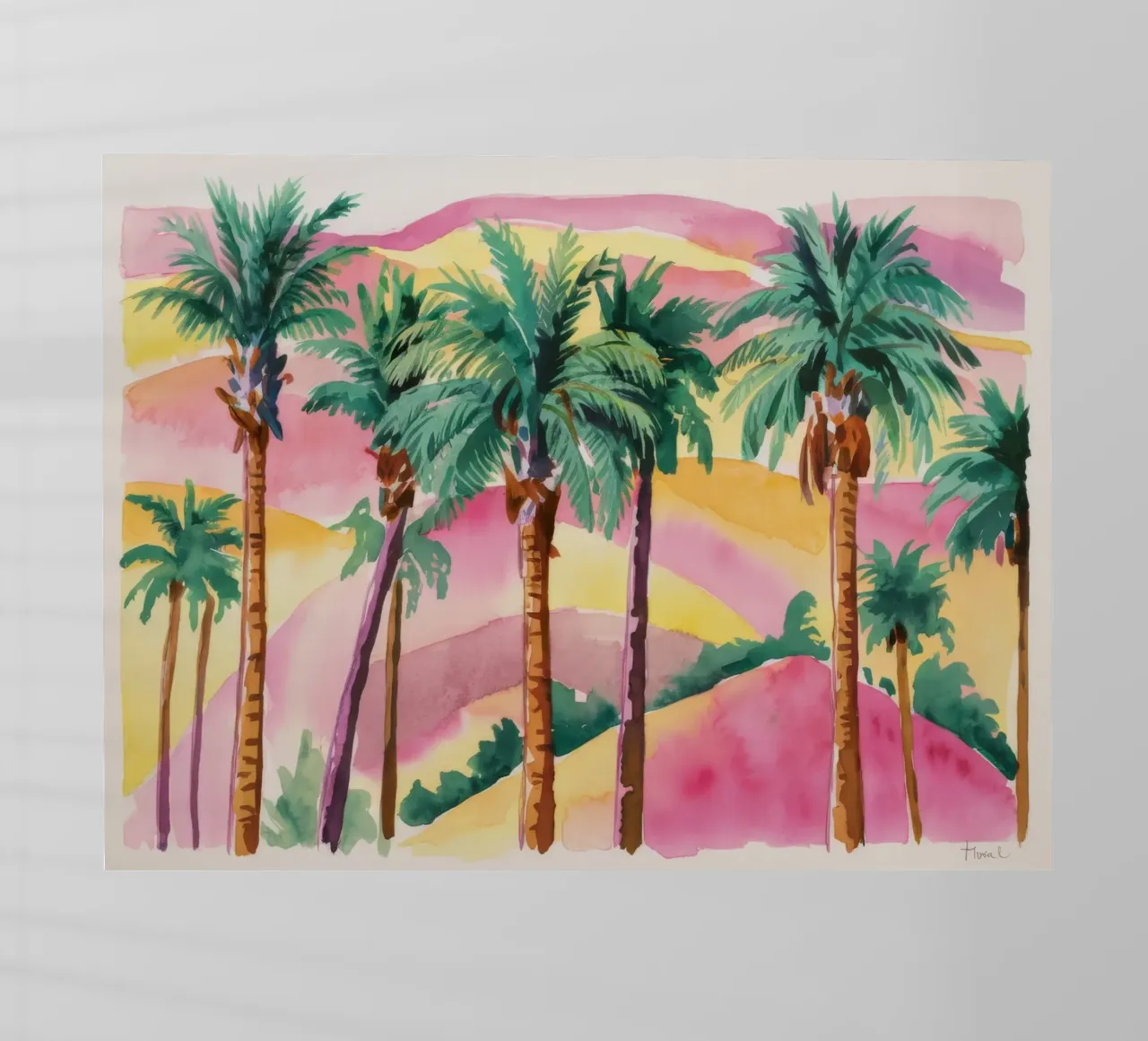 Sagome di palme al tramonto pellicola backlit da Dream Spectrum