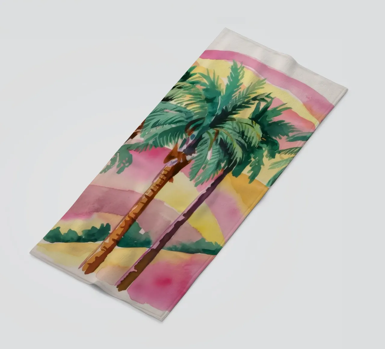 Sagome di palme al tramonto telo mare da Dream Spectrum