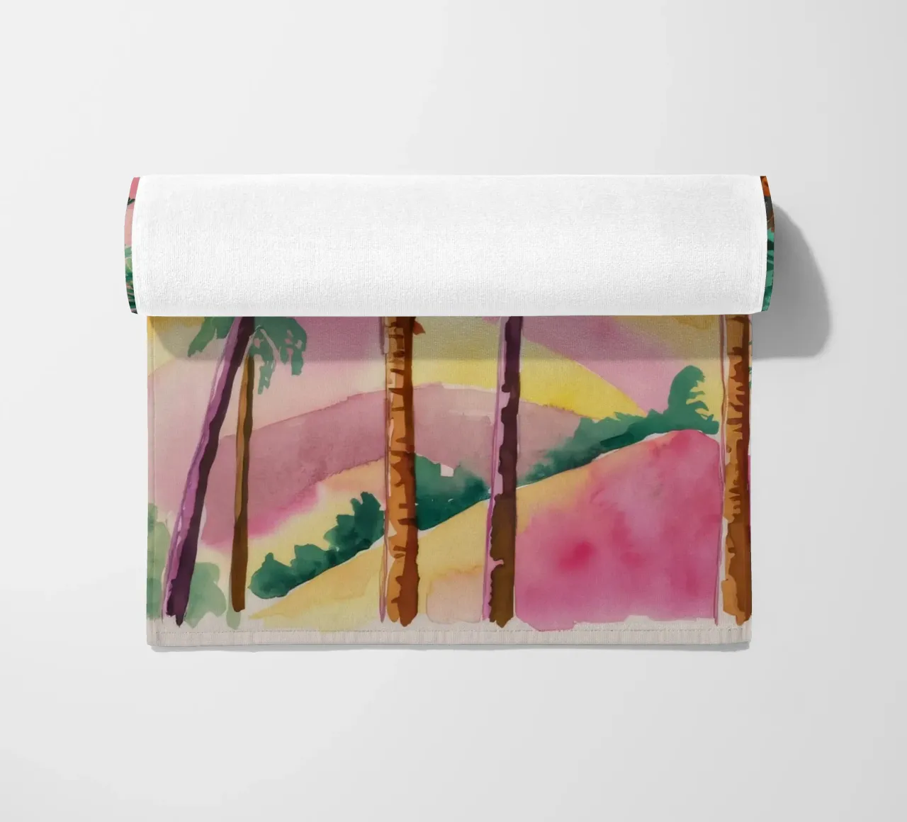Sagome di palme al tramonto telo mare da Dream Spectrum
