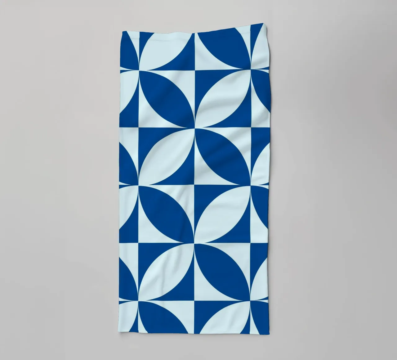 Blue geometric pattern - Modern retro design towel by Casa Calm