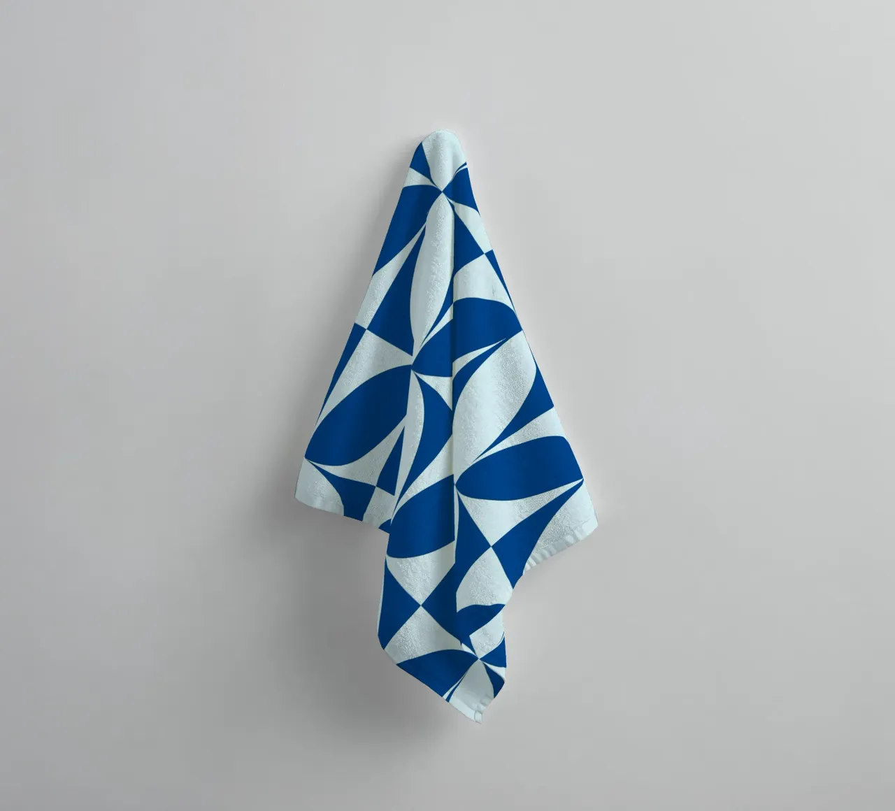 Blue geometric pattern - Modern retro design towel by Casa Calm