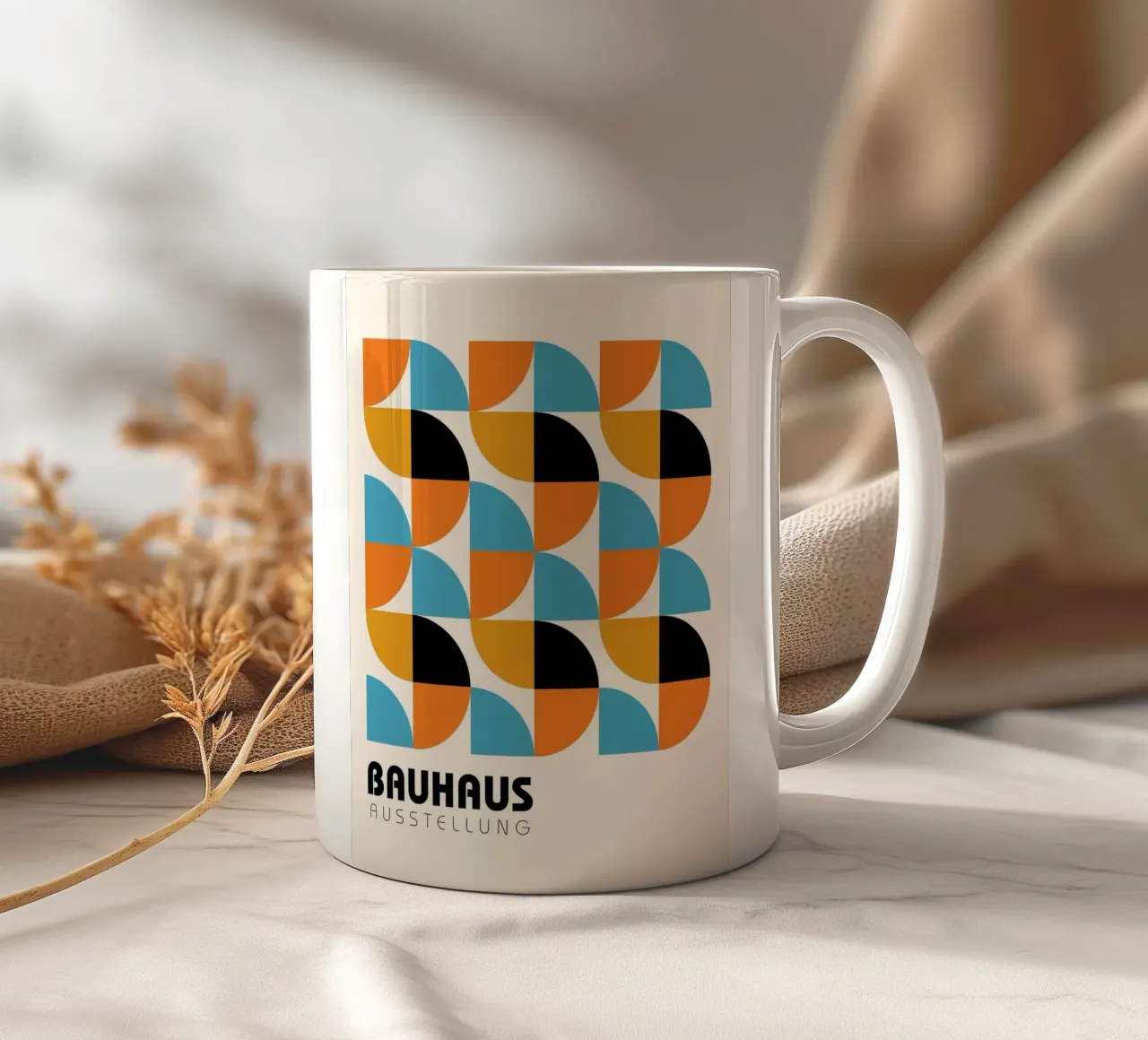 Geometria Bauhaus - colori retrò tazza in ceramica da Casa Calm