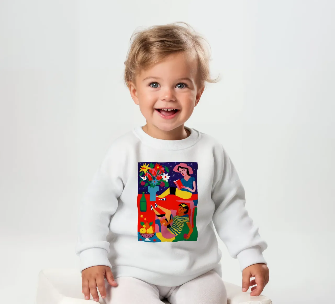 Donna con frutta felpa neonato da Silk Palette