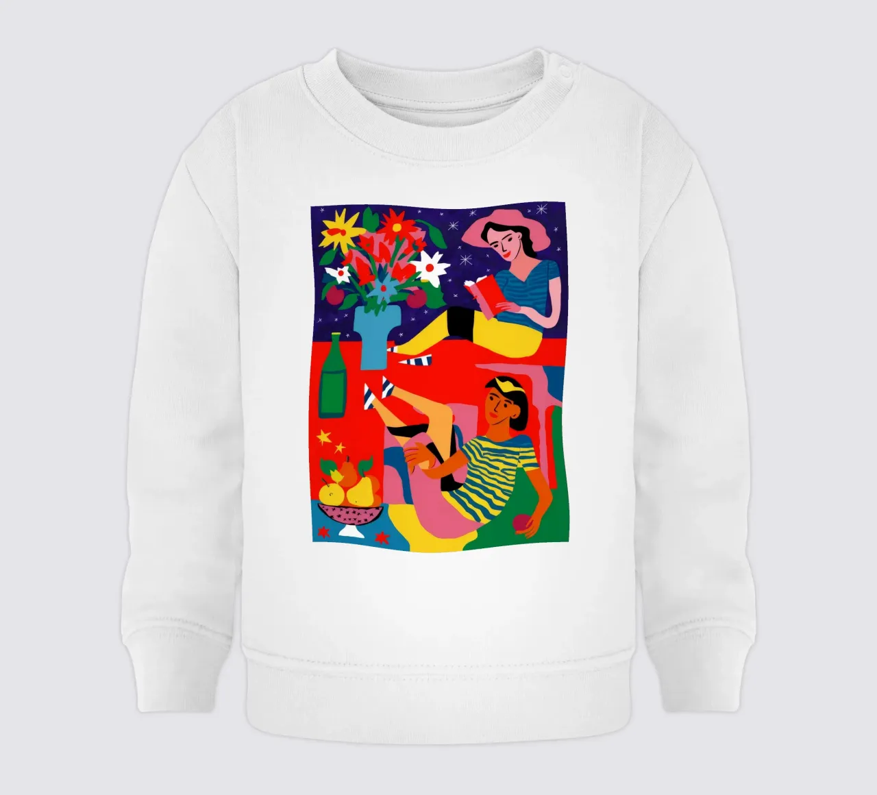 Donna con frutta felpa neonato da Silk Palette