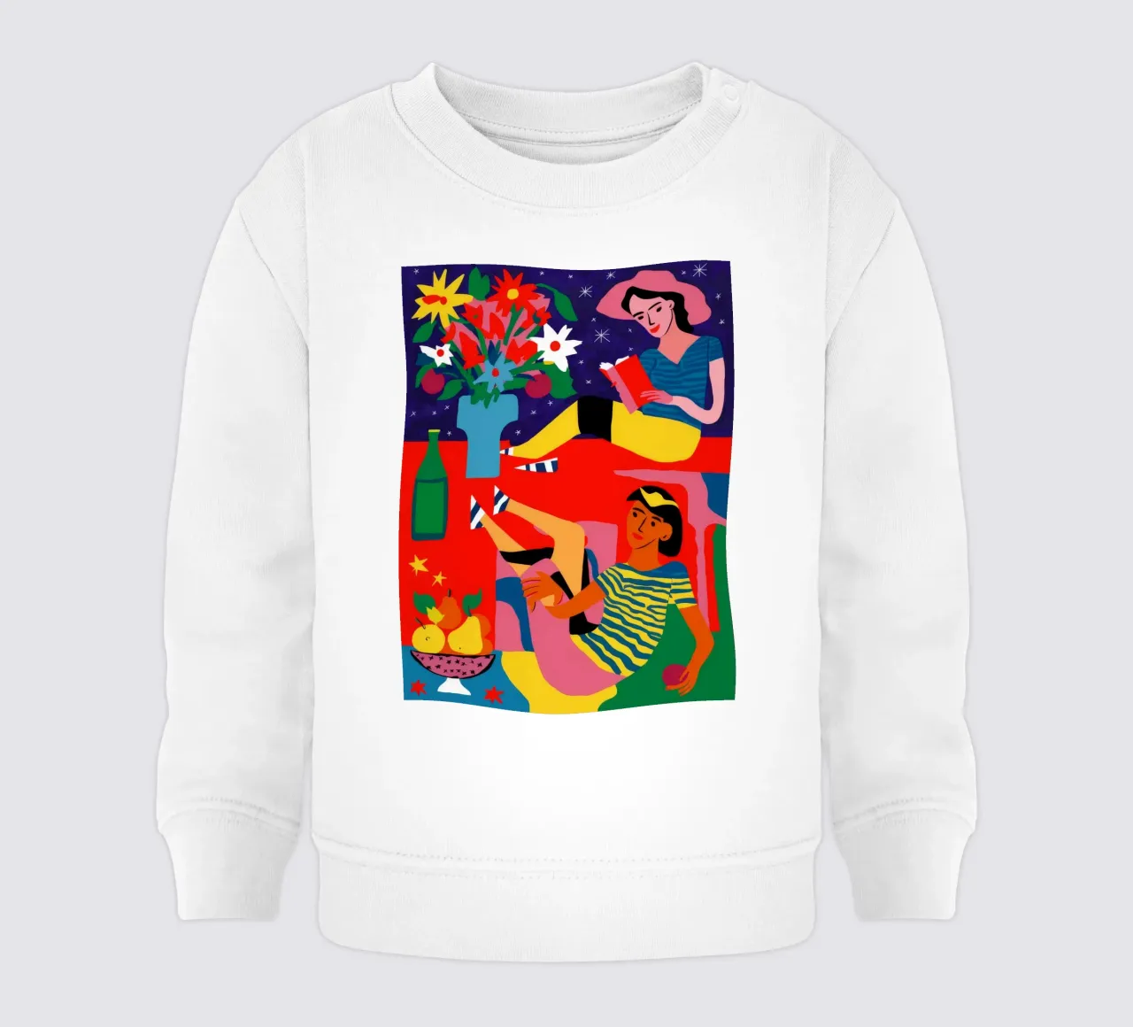 Donna con frutta felpa neonato da Silk Palette