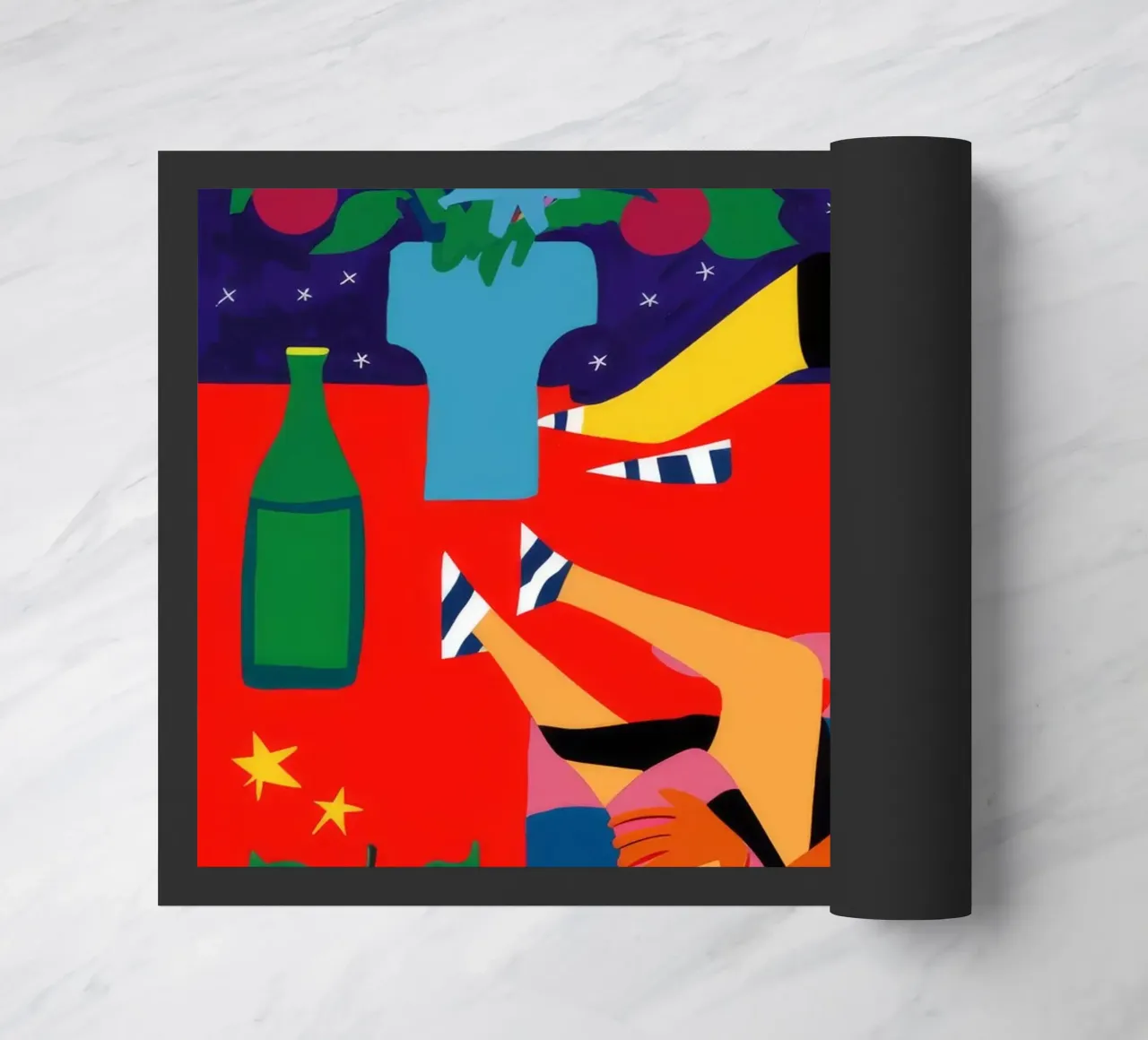 Donna con frutta zerbino da Silk Palette