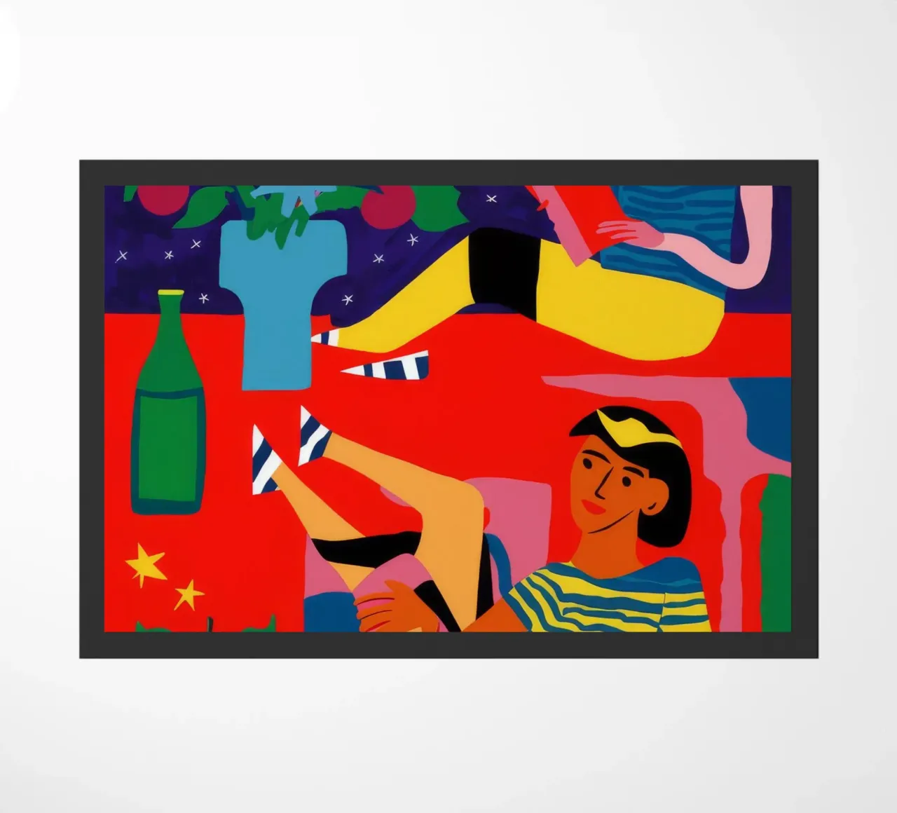 Donna con frutta zerbino da Silk Palette