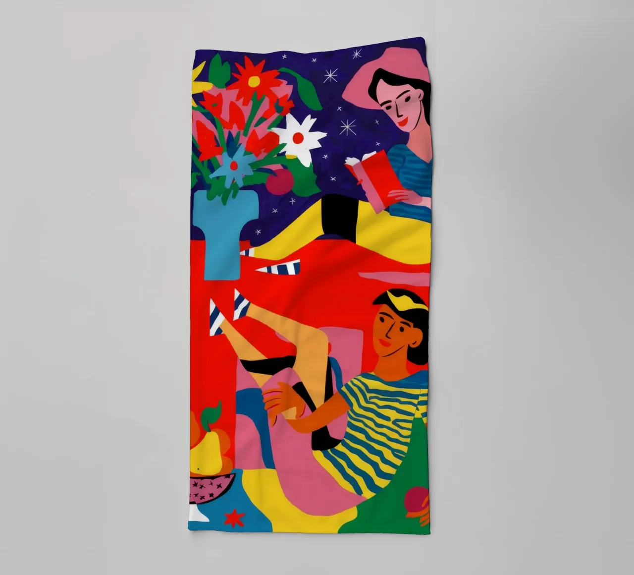 Donna con frutta asciugamano da bagno da Silk Palette