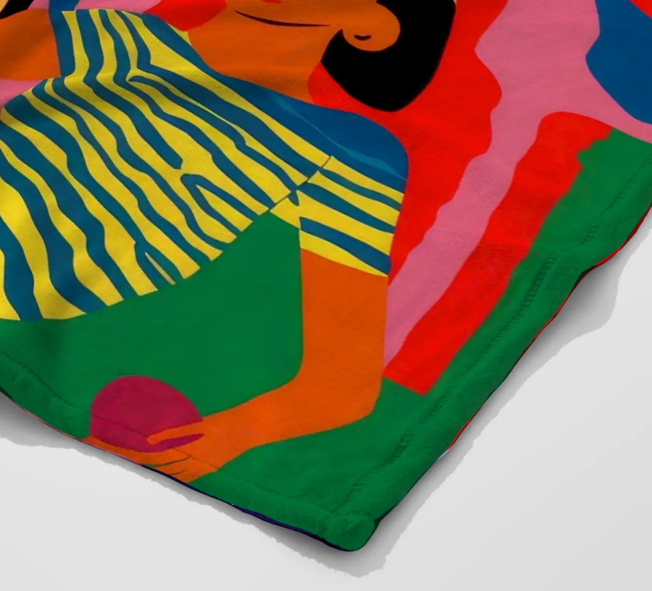 Donna con frutta coperta in pile da Silk Palette