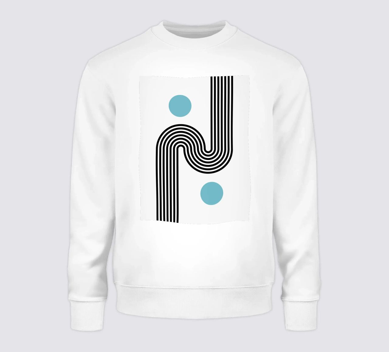 Minimal Line Flow – Retro Grafik felpa da Casa Calm